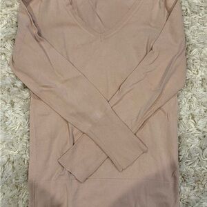 V-Neck Beige Sweater